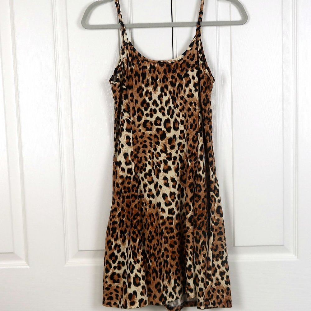 Love...ady Leopard Print Tank Dress Sz S NWOT